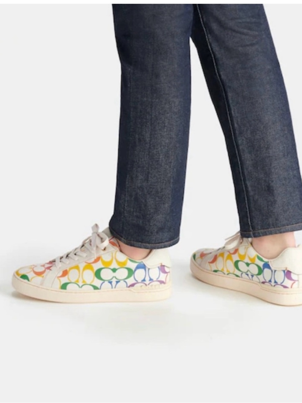 Coach Multicolor Signature C Low-Top Sneakers in White 🌈 - Picture 9 of 10